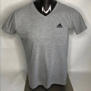Adidas Youth Grey V-Neck Shirt